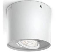 PHILIPS myLiving Phase - Foco LED, iluminación interior, 1 luz, cepillado, luz blanca cálida, IP20, color blanco