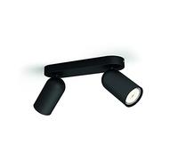 Philips myLiving PONGEE black LED Spot light - Punto de luz (Foco de superficie, GU10, 2 bombilla(s), LED, 220-240 V, Negro)