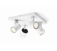 Philips Foco de interior myLiving Runner 4 luces LED 920 lm 3.5 W metal 24x24x10.9 cm blanco