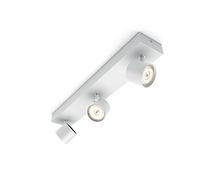 Philips Barra de techo myLiving Star – 3 focos LED 4,5W regulable, luz cálida warmglow, blanco
