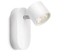 Philips Foco de pared myLiving Star – LED orientable, aluminio, blanco