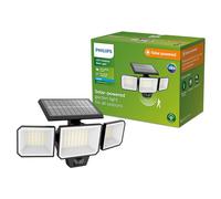 Philips - Aplique de pared LED Nysil - Solar 8.7W 5000K 3 luces sensor IP44 negro