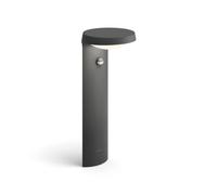 PHILIPS - Pedestal de exterior Tyla 9W Luz Neutra 4000k, con sensor de movimiento y panel de carga solar, protección IP44