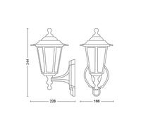 Philips Peking aplique de exterior negro con sensor