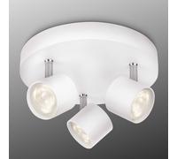 Philips Plafón LED Star 3 brazos, blanco y redondo