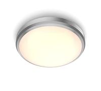 Philips - Plafón Philips BALANCE, lámpara LED de techo funcional, color níquel, luz blanca cálida, 27K - 17W