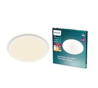 Philips - Plafón Philips Superslim, lámpara LED de techo funcional, color blanco, luz blanca cálida regulable, 27K - 22W