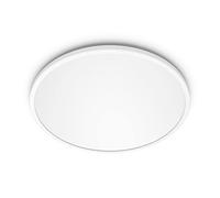 Philips SuperSlim Plafón LED de techo con SceneSwitch (18 W), 3 niveles de brillo, Luz blanca fría, EyeComfort, blanco, 30 cm