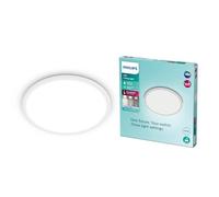 Philips - Plafón Philips Superslim, lámpara LED de techo funcional, color blanco, luz blanca fría regulable, 40K - 15W