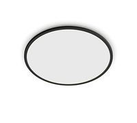 Philips - Plafón Philips Superslim, lámpara LED de techo funcional, color negro, luz blanca cálida regulable, 27K - 22W