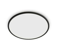 Philips - Plafón Philips Superslim, lámpara LED de techo funcional, color negro, luz blanca cálida regulable, 27K - 22W