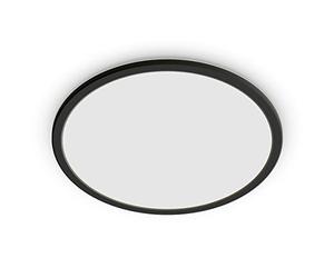Philips - Plafón Philips Superslim, lámpara LED de techo funcional, color negro, luz blanca cálida regulable, 27K - 18W