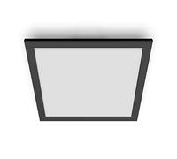 Philips - Plafón Philips Tuch Ceiling, lámpara LED de techo funcional, color negro, luz blanca cálida regulable, 27K - 12W