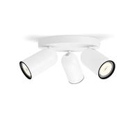 Philips Pongee plato /espiral blanco con 3 focos casquillo GU10, cabezal ajustable