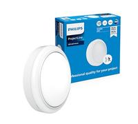 Philips ProjectLine LED para Montaje en Pared, 1400 lm, 4000 K, Sensor Integrado, Fácil Instalación, Interior/Exterior, Ovalada, Blanca