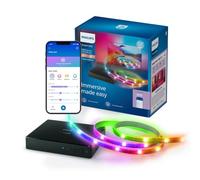 Philips Smart Lighting HDMI Sync Box with TV Backlight, RGBIC LED Strip for 75-85" TV, Sync with Movies, Music, HDMI 2.0, 4K at 60Hz, Connected by WiZ, Requires External Video Source