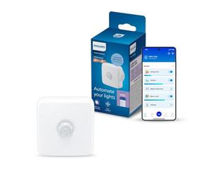 Philips Smart Lighting Sensor de Movimiento para Luz, Fácil Instalación, Inalámbrico, Se Instala en Cualquier Lugar, Fiable, Automatizaciones, Connected by WiZ, Pilas Incluidas, 1 unidad