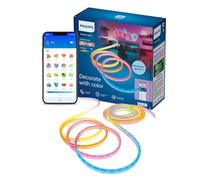 Philips Smart Lighting Tira de Luces LED Neon Flex, 10 m, Tipo C, Efectos de Iluminación Dinámicos Multicolor, Flexible, Fácil de Instalar, Connected by WiZ, Google Home, Alexa, Apple Home