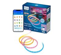 Philips Smart Lighting Tira de Luces LED Neon Flex, 5 m, Tipo C, Efectos de Iluminación Dinámicos Multicolor, Flexible, Fácil de Instalar, Connected by WiZ, Google Home, Alexa, Apple Home
