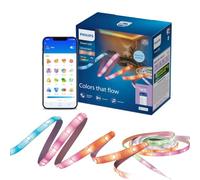 Philips Smart Lighting Tira Luces LED RGBIC, 5 m, Tipo C, Efectos de Iluminación Dinámicos Multicolor, Recortable, Fácil de Instalar, Conexión Wi-Fi, Connected by WiZ, Google Home, Alexa, Apple Home