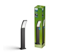 Philips Splay Aplique Pedestal Exterior Ultraeficiente, 800 lm, 2700 K, PowerShield, IP44 Resistente a la Intemperie, Duradero, Aluminio, Larga Vida Útil, LED Integrado, Gris Antracita