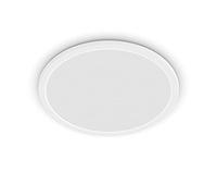 Philips Plafón Superslim LED – IP44 2700K Ø24,5 cm Blanco Regulable 15W