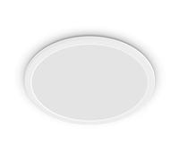 Philips Plafón Superslim LED – 15W, luz blanca fría regulable 4000 K, IP44, Ø24,5 cm, blanco