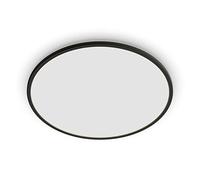 Philips SuperSlim Plafón LED de techo con SceneSwitch (36 W), 3 niveles de brillo, Luz blanca cálida, EyeComfort, negro, 55 cm