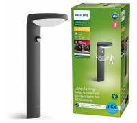 Philips Aplique exterior de pared Tyla 1,2W 250 lm Luz neutra 3000K Sensor de movimiento Solar IP44