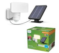 PHILIPS Tylus UltraEficiente Luz de seguridad para exterior solar con sensor de movimiento, 3000K, 1000/50lm, Blanco.