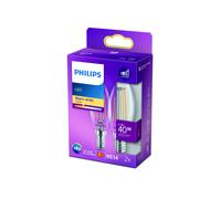 Philips vela LED filamento E14 4,3W 2.700K 2 ud EC:EPREL:387402