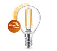 Philips WarmGlow bombilla LED E14 filamento regulable de 3,4 W (equivalente a 40 W)