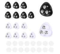 PHMING 16 Piezas Ruedas para Electrodomesticos Pequeños, Autoadhesivo Ruedas para Muebles, Mini Ruedas Giratorias con Cinta de Doble Cara, para Mesas y Sillas, Armarios, Cafeteras (Negro, Blanco)