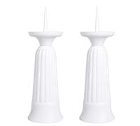 PHMING 2 Piezas de Florero Cementerio, Plástico Blanco Jarrones de Plástico | Jarrón para Tumba, para La Presentación de Flores Secas o Frescas Como Decoración de Cementerio