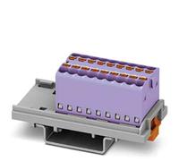 Phoenix Contact Bloque de distribución de 18 pines, 14 AWG, 17,5 A/500 V, 2,5 mm², poliamida, IP20, paquete de 20 unidades