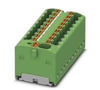 Phoenix Contact Bloque de distribución de 19 pines, 14 AWG, 17,5 A/450 V, 2,5 mm², poliamida, IP20, paquete de 20 unidades