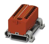 PHOENIX CONTACT Bloque de distribución PTFIX 6/18X2,5-NS35A RD, bloque de distribución horizontal y alimentación integrada, 690 V, 24 A, número de conexiones, sección transversal 0,14 mm²