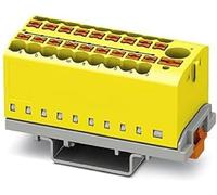 PHOENIX CONTACT Bloque distribuidor PTFIX 6/18X2.5-NS35 YE, 690 V, 24 A, sección transversal de 0,14 mm²-4 mm²
