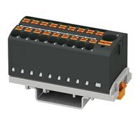 PHOENIX CONTACT PTFIX 6/18X2,5-NS35 BK - Bloque de distribución vertical y alimentación integrada, 690 V, 24 A, número de conexiones, sección transversal 0,14 mm²