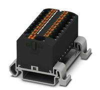 PHOENIX CONTACT PTFIX 6/18X2,5-NS35A BK - Bloque de distribución horizontal y alimentación integrada, 690 V, 24 A, número de conexiones, sección transversal 0,14 mm²