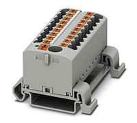 PHOENIX CONTACT PTFIX 6/18X2,5-NS35A GY - Bloque de distribución horizontal y alimentación integrada, 690 V, 24 A, número de conexiones, sección transversal 0,14 mm²