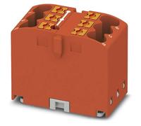 PHOENIX CONTACT PTFIX 6X2.5 RD - Bloque de distribución (10 unidades, 450 V, 24 A, número de conectores: 6, sección transversal 0,14 mm² - 4 mm², AWG: 26-12, ancho 16 mm, altura 21,7 mm), color rojo