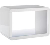 Phoenix Mesa Auxiliar Atlanta de Madera, Color Blanco Brillante, 38 x 63,7 x 42,7 cm