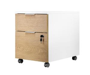 Phoenix technologies Cajonera Artisan blanco y madera natural