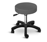 Physa Taburete con Ruedas Physa Aversa Grey (Estructura En Acero, Asiento De PVC y Espuma, hasta 150 kg, Color Gris)
