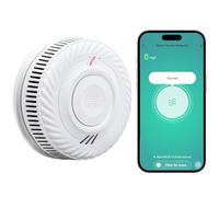 PHYSEN Smart WiFi Detector de Humo 10-Año Batería, Detector de Humo con Sensor Fotoeléctrico, Función de Silenciado y Autocomprobación, Certificado DIN EN14604, Compatible con Tuya/Smart Life App