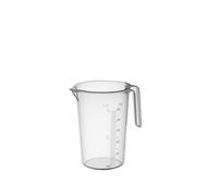 PIAZZA - Jarra graduada profesional de plástico con mango abierto, capacidad 0,5 l, jarra para agua y líquidos alimentarios, medidor graduado para pesar alimentos con báscula de cocina, fabricada en