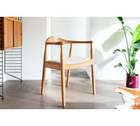 PIB Silla escandinava de madera marrón, dim: 46cm x 42cm x 75cm, estilo vintage en olmo macizo, acabado barnizado,