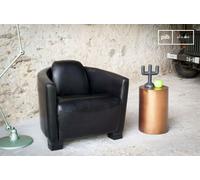 PIB Sillón de cuero negro Red Baron