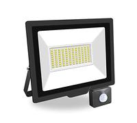 PICAA Focos LED Exterior 1 Pcs, 75W IP66 Impermeable Foco Proyector LED con Sensor de Movimiento, 6000K Blanco Frío Floodlight para Casa, Garaje, Patio, Terraza, Campo